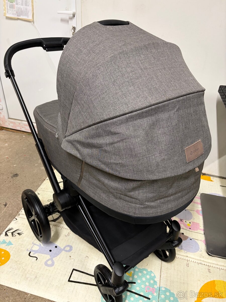 Kočík Cybex Priam Matt Black Manhattan Grey - Trojkombinácia - 8