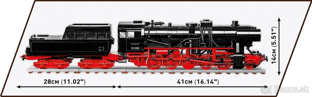 COBI lokomotíva + plošinový vagón - 8