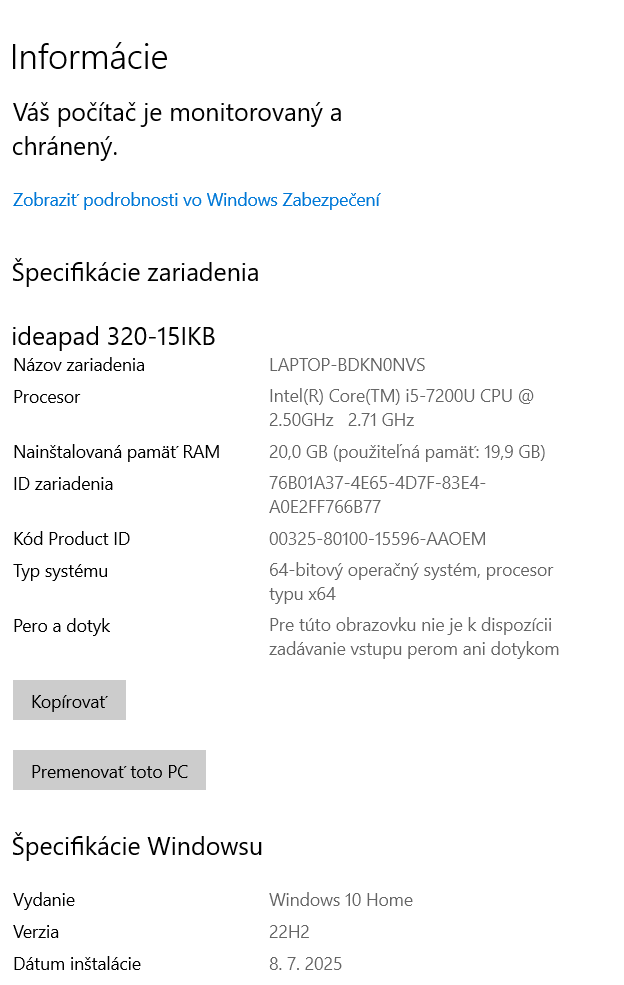 NB Lenovo Ideapad 320-15IKB - 8