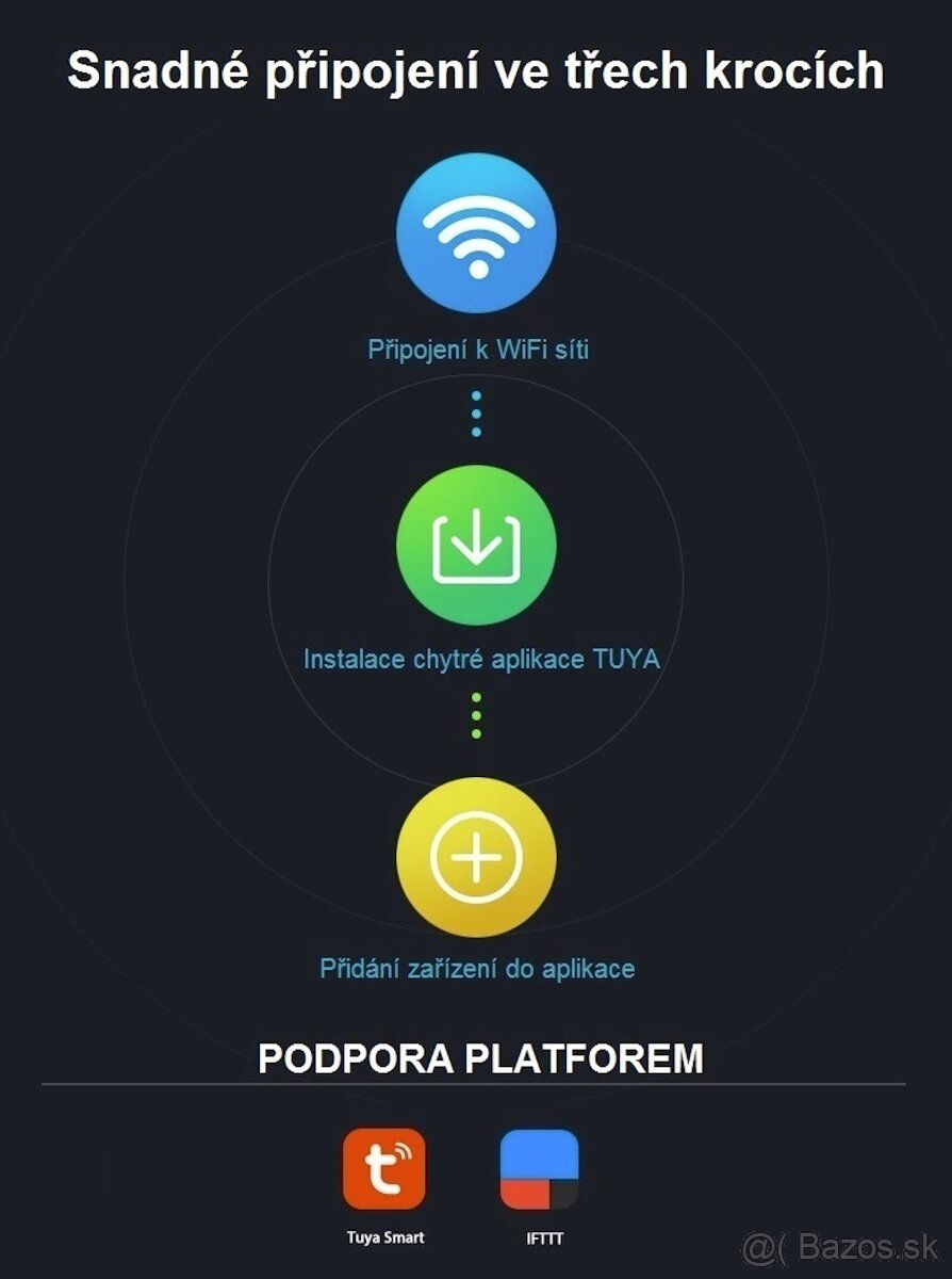 WIFI inteligentný detektor úniku vody 2xAAA Android/iOS - 8