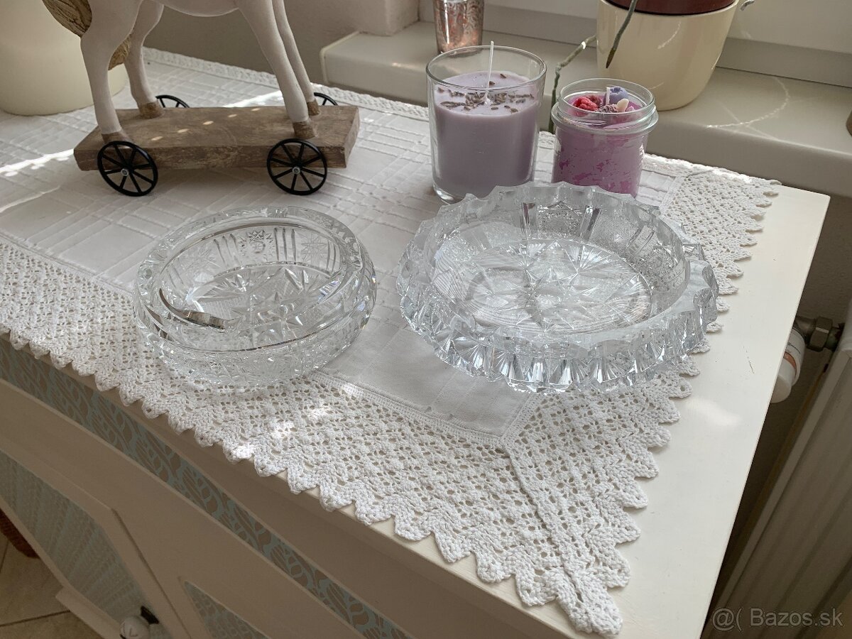 Váza, košík, krištálové popolníky - 8