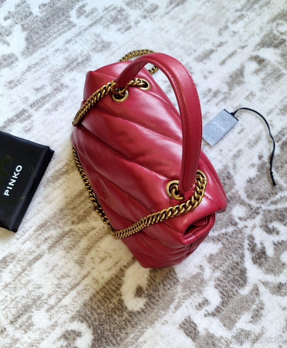 Kožená kabelka Pinko puff - 8