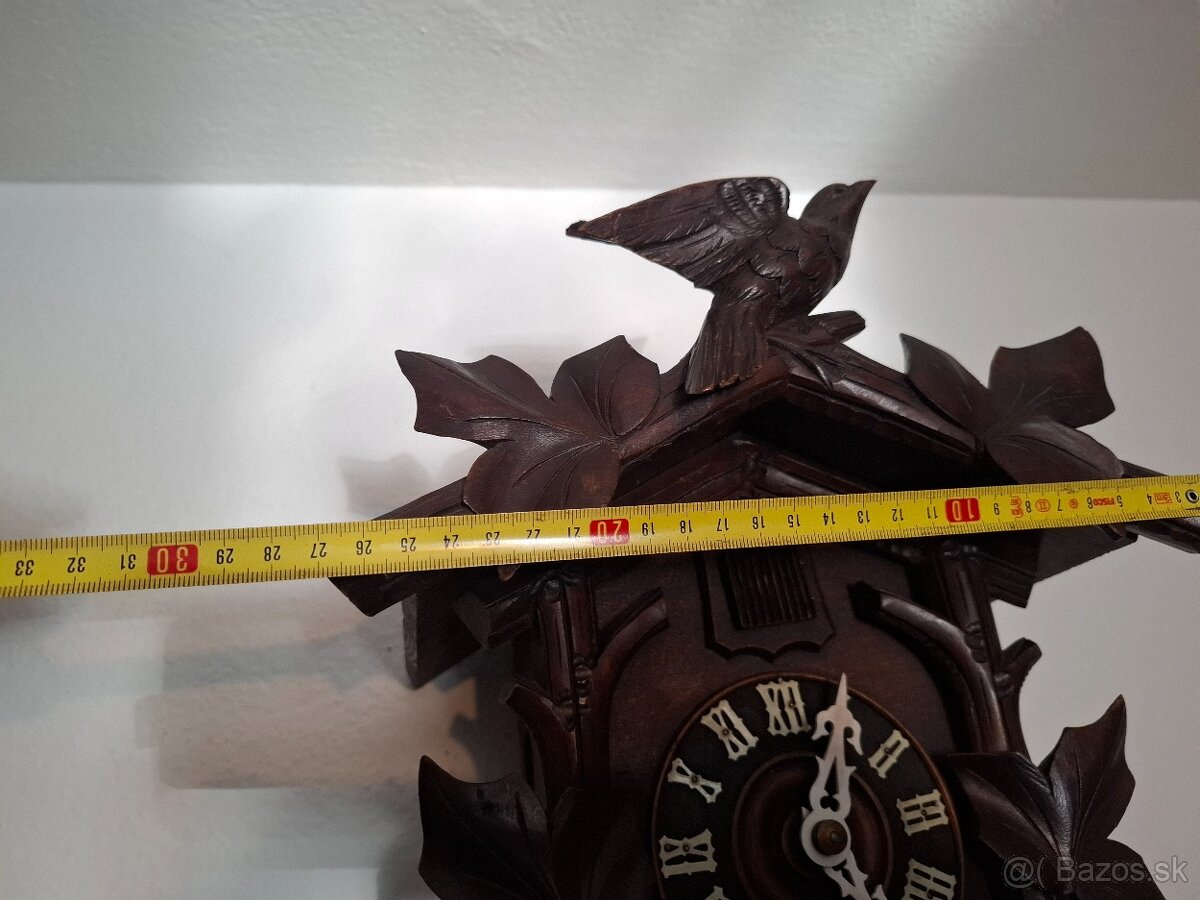 Predám funkčné staré kukučkové hodiny celková výška 45cm 150 - 8