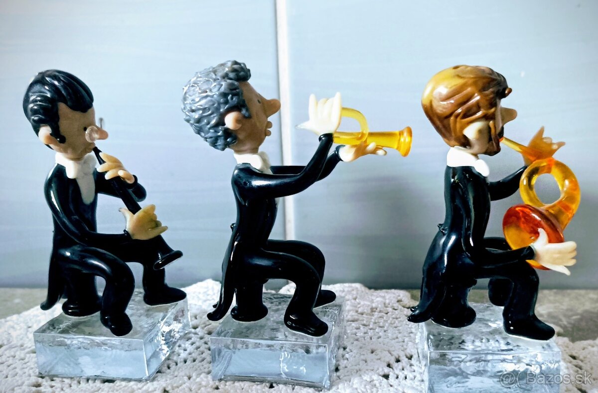 Retro sklo - modré, ružové - 8