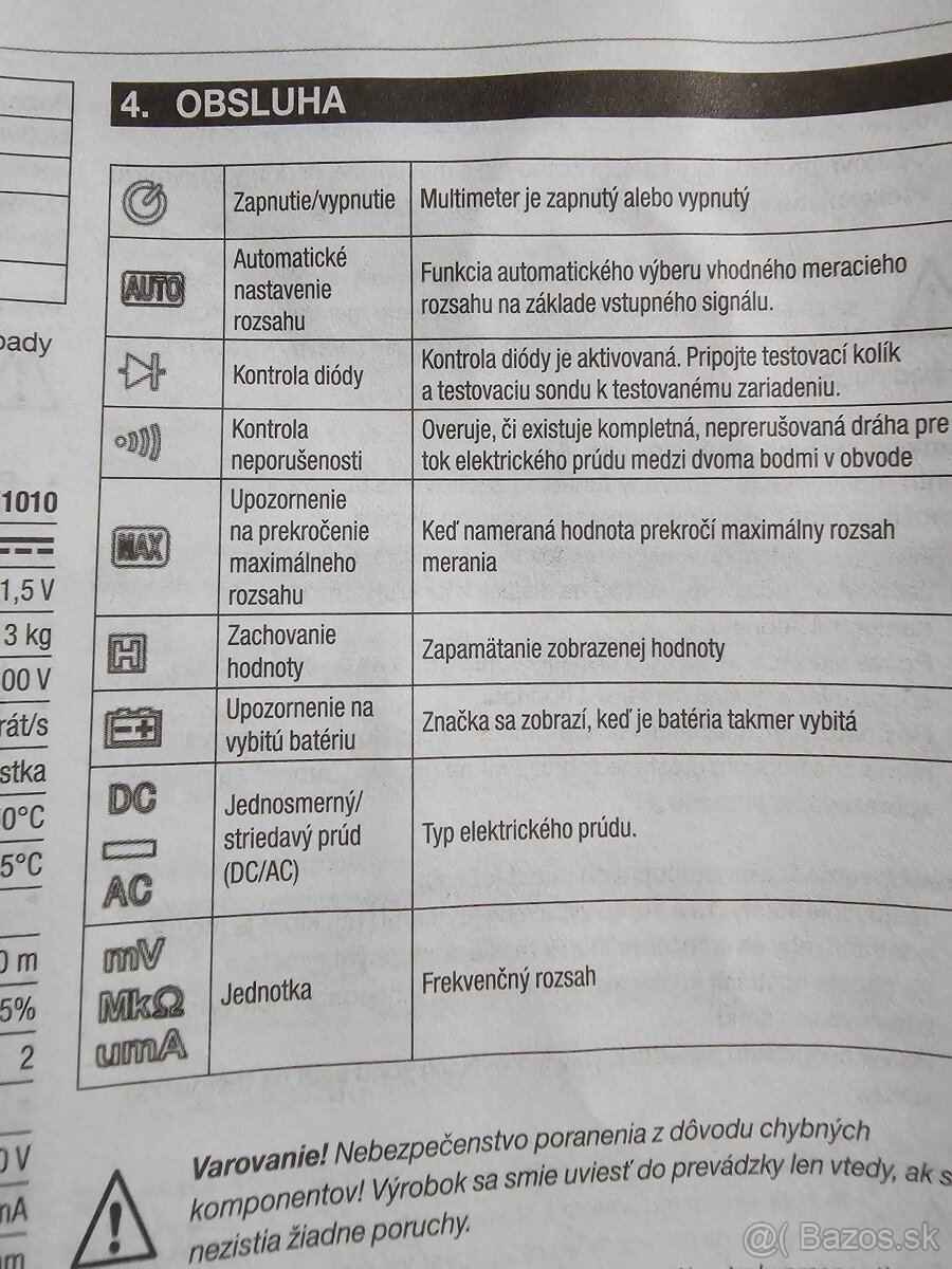 Digitálny multimeter FERM - 8