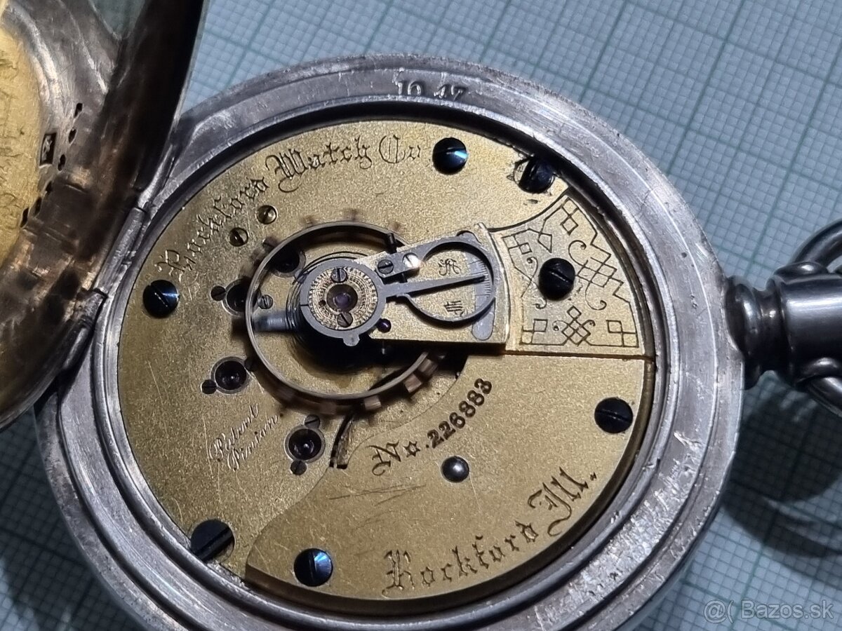 Veľké,strieborné vreckové hodinky. - 8