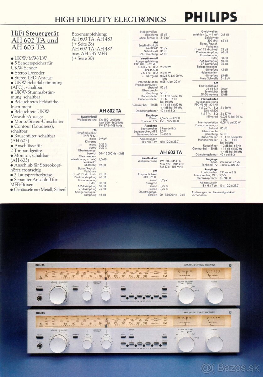 Philips AH602 stereo FM/Am vintage receiver - 8