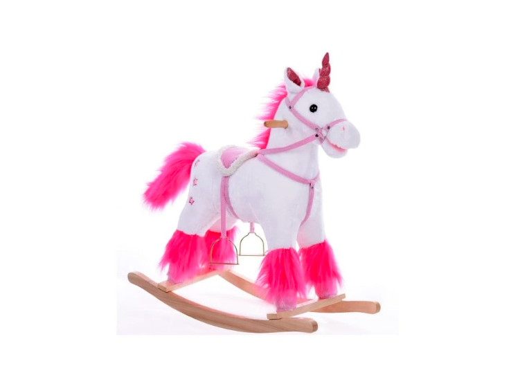 Detský hojdací jednorožec sloník koník so zvukom a baterkami - 8