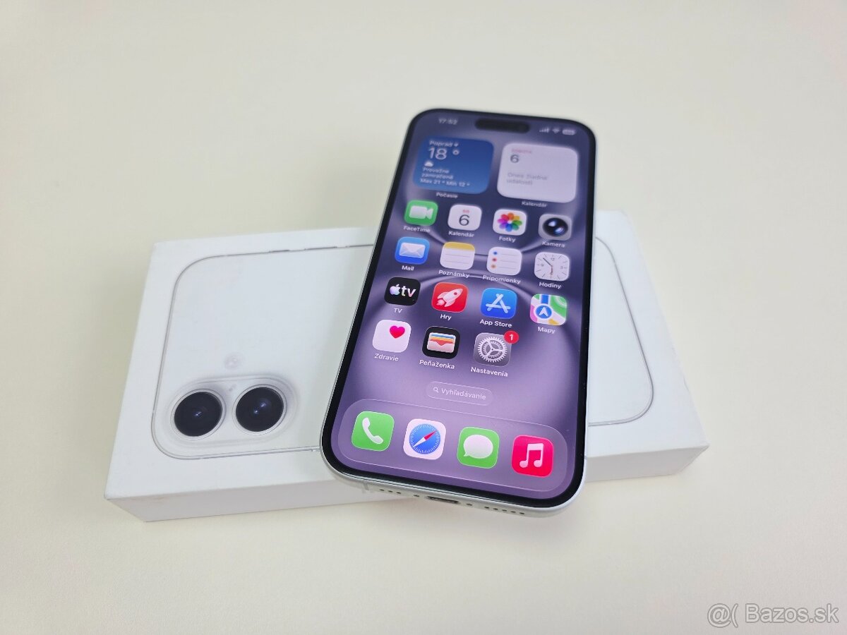 Apple iPHONE 16 WHITE 128GB,BATERKA 90% - 8