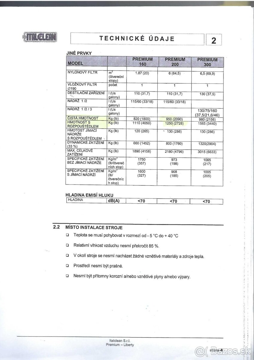 Chemicky stroj LIB200 - 8