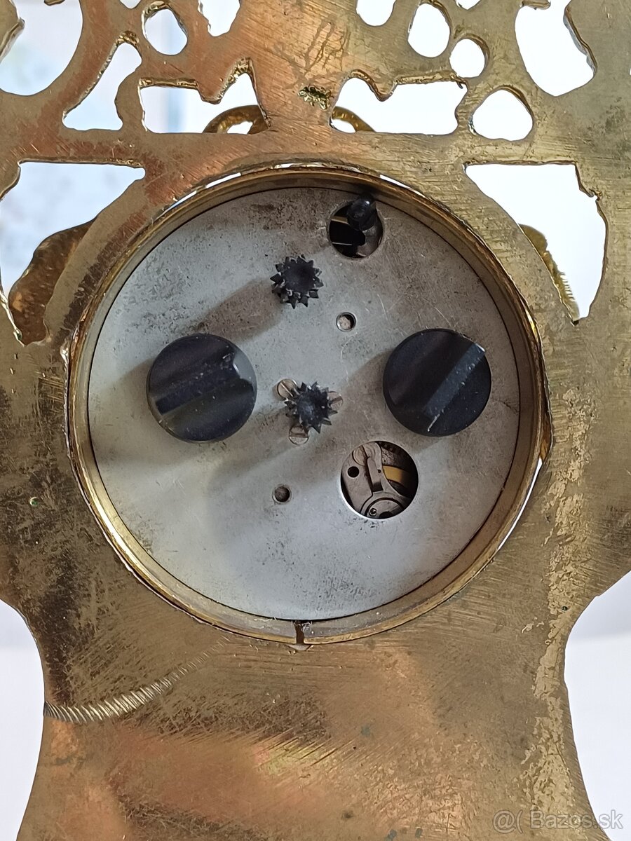 Staršie stolove - krbove mechanicke hodiny & budik - 8