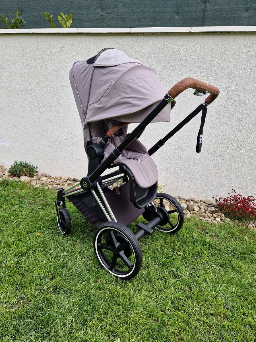 Dvojkombinácia Cybex ePriam Chrome Brown + Seat Platinum - 8