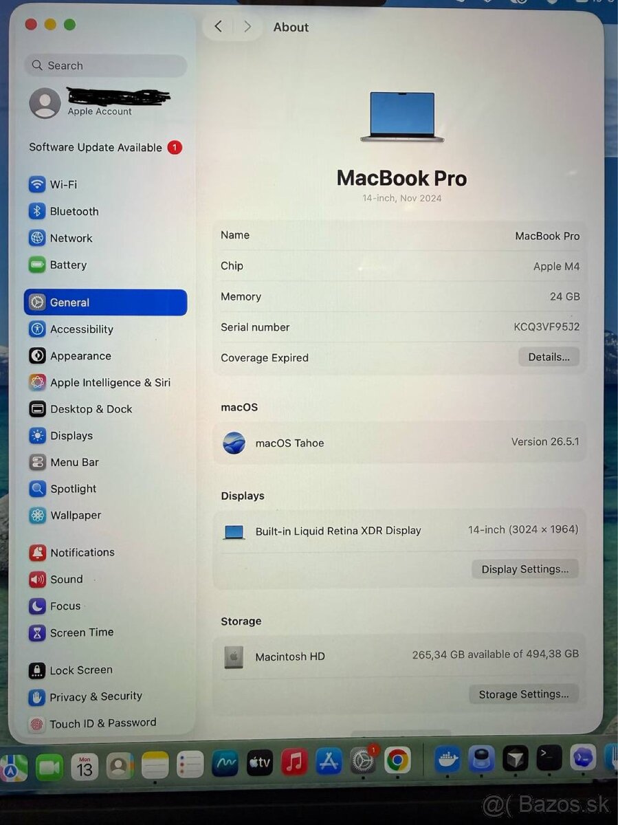 MacBook Pro 14" M4 • 24GB RAM • 512GB SSD • Silver - 8