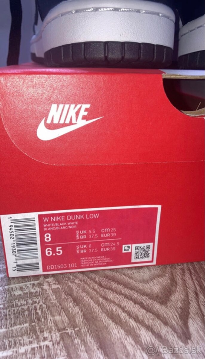 Nike Dunk Low Black White - 8