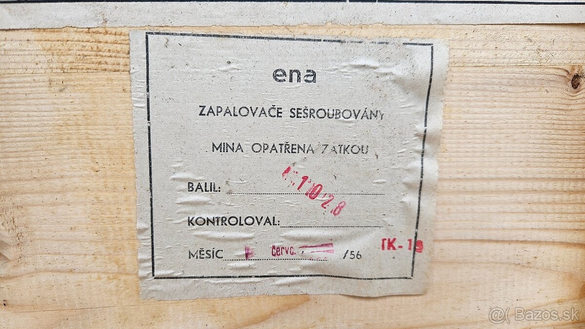 Vojenska drevena krabica bedňa 3. - 8