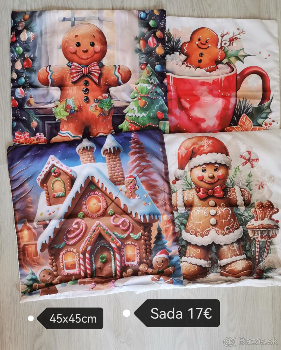 Perníčkové Vianoce ,obliečky ,vence na dvere NOVE - 8