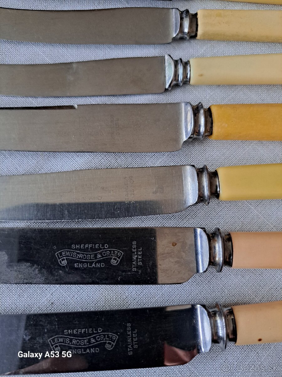 Staré nože ,8ks ENGLAND - 8