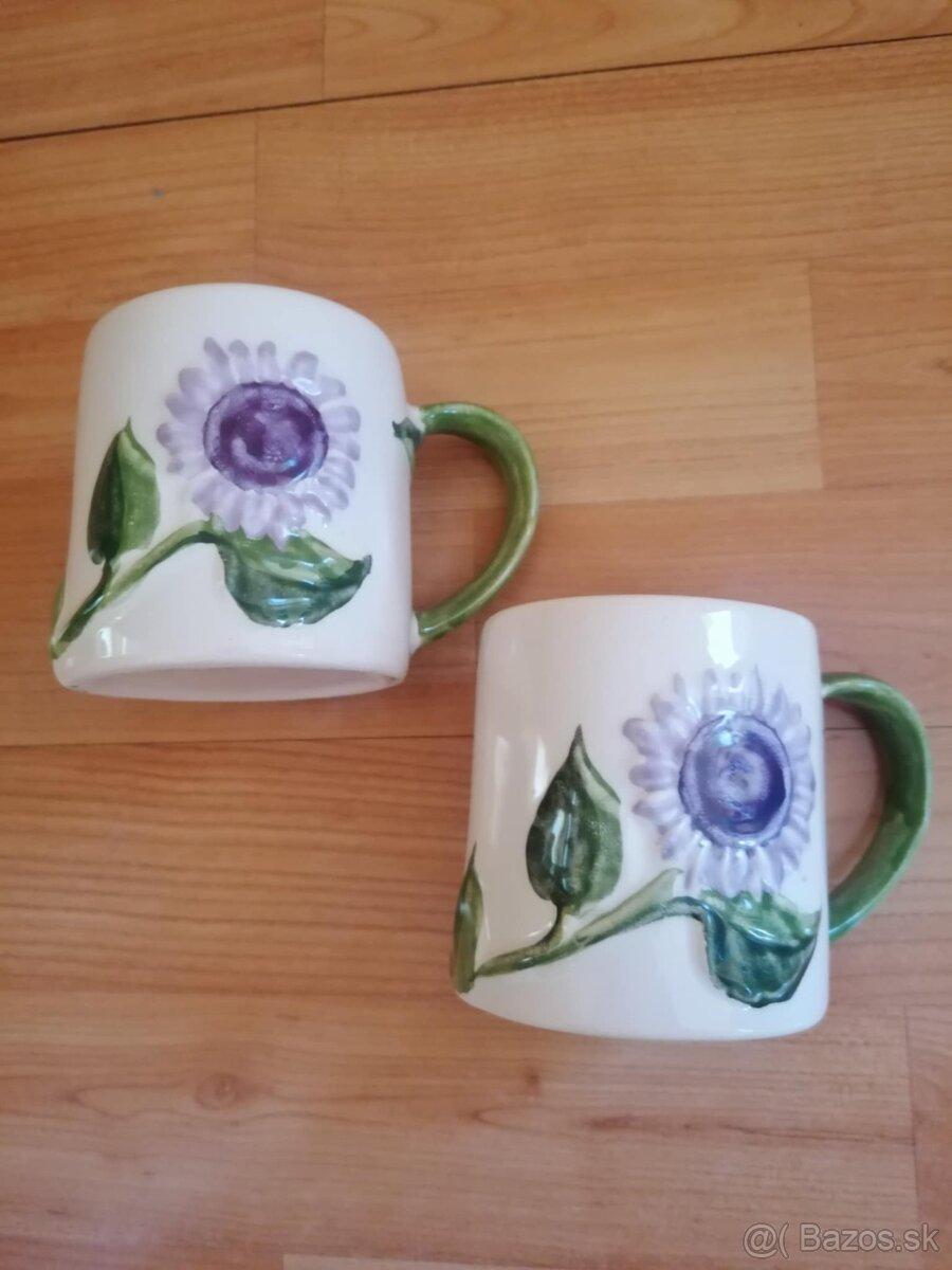 Čajová súprava, porcelánové misky, poháre - 8