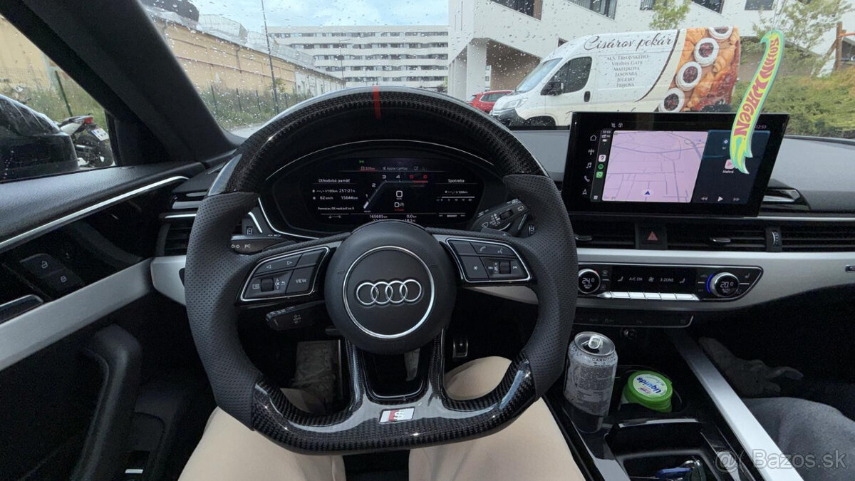 VYHRIEVANY VOLANT AUDI / KARBÓN ŠPORTOVÝ / ZKOSENY - 8