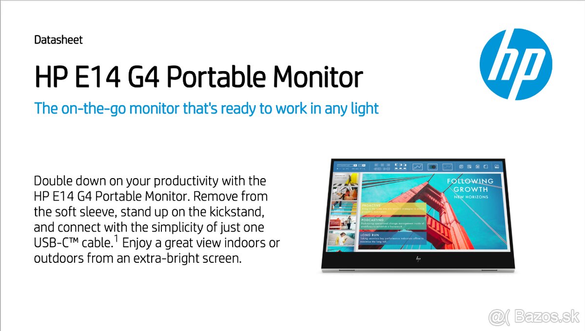 Prenosný Monitor HP E14 G4 pre USBC - 8