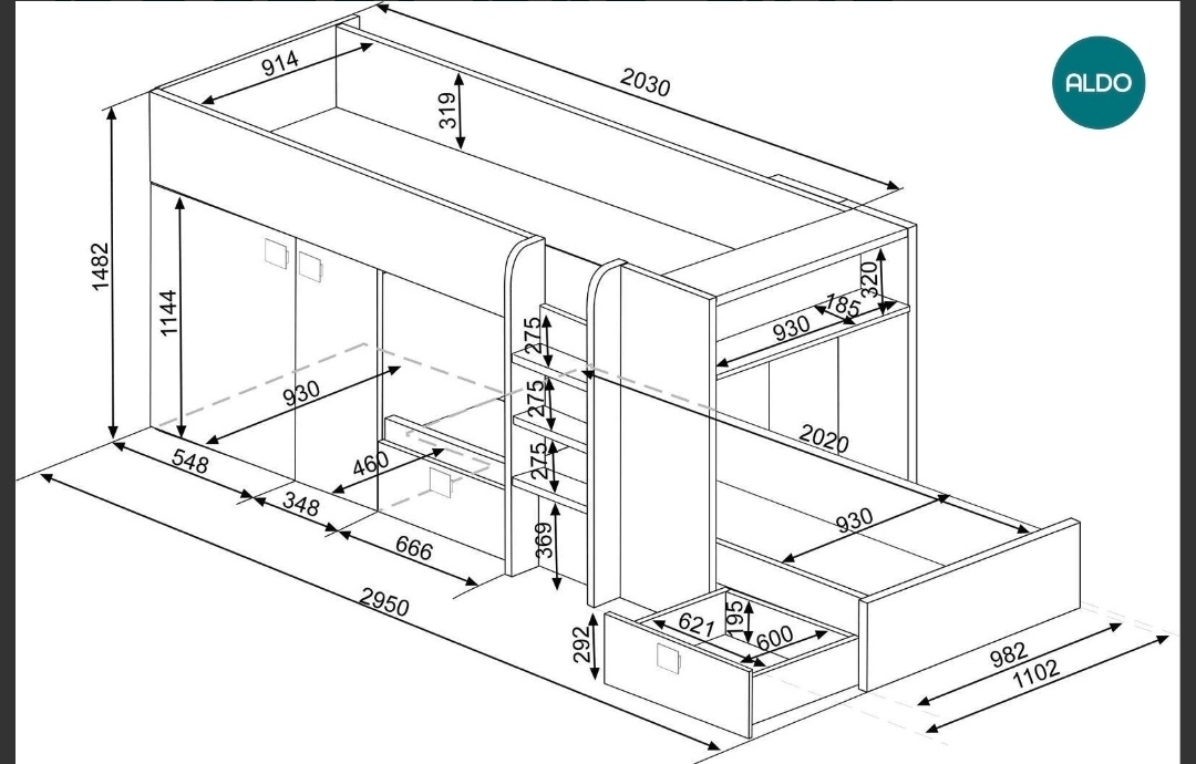 Dvojposchodova postel - 8