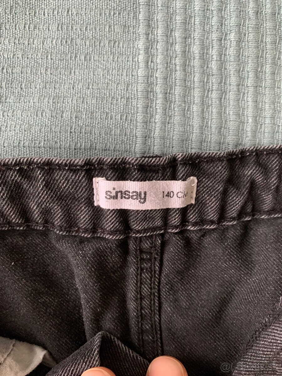 Čierny-sivý rifle Sinsay 140 - 8