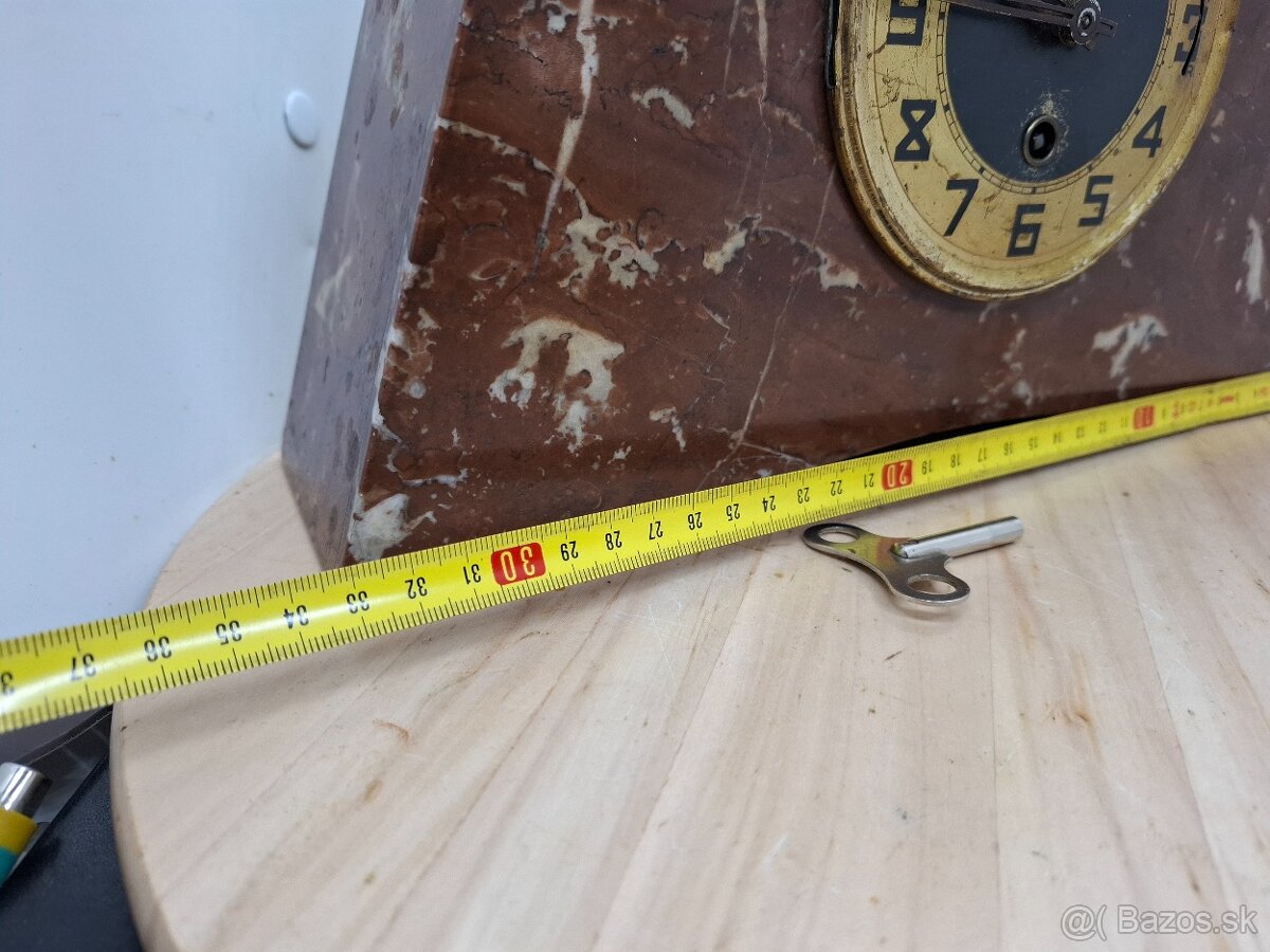 Predám funkčné mramorové komodové hodiny 75 € - 8