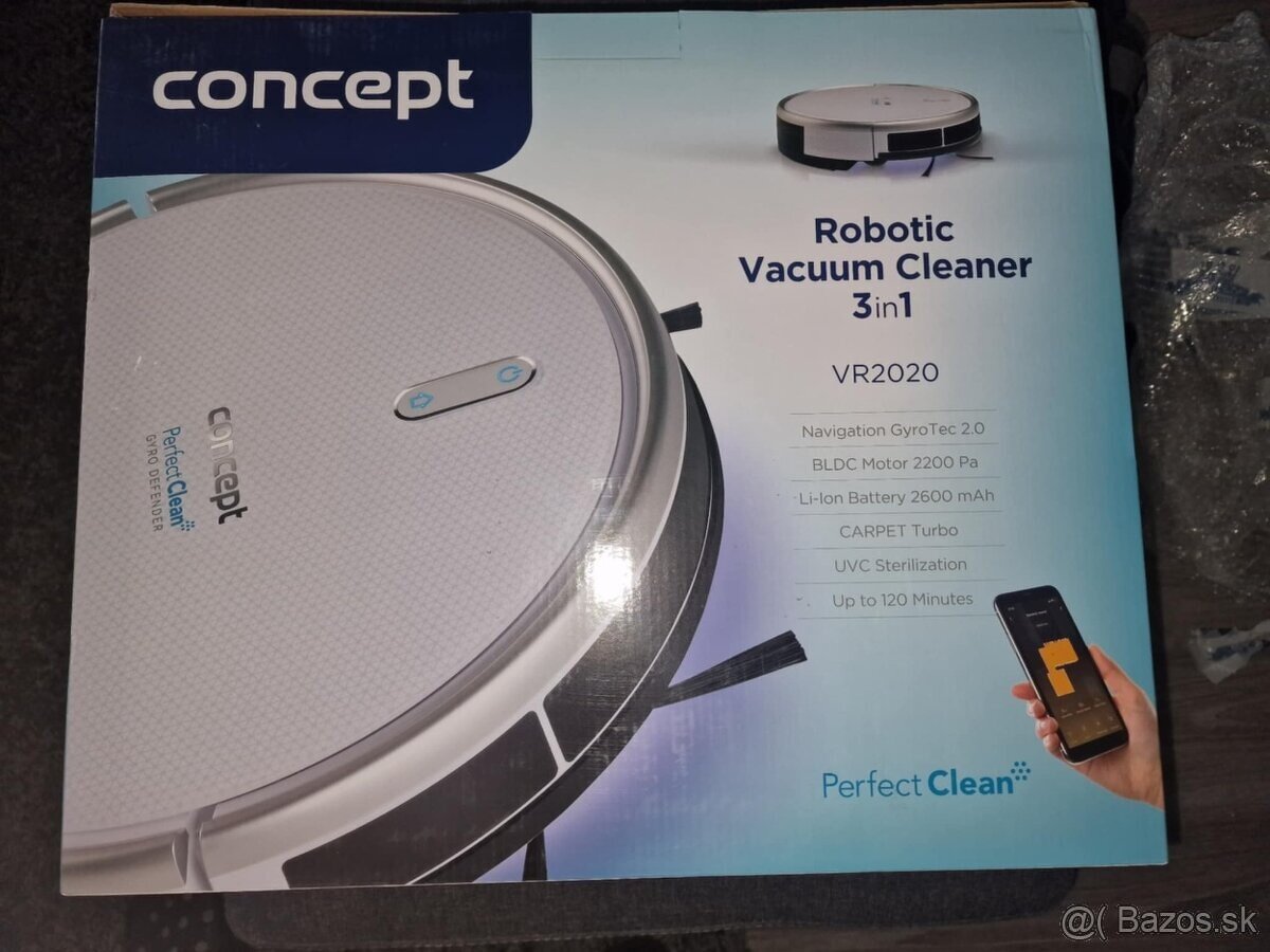 Predám robotický vysávač Concept VR 2020 3 v 1 - nový - 8