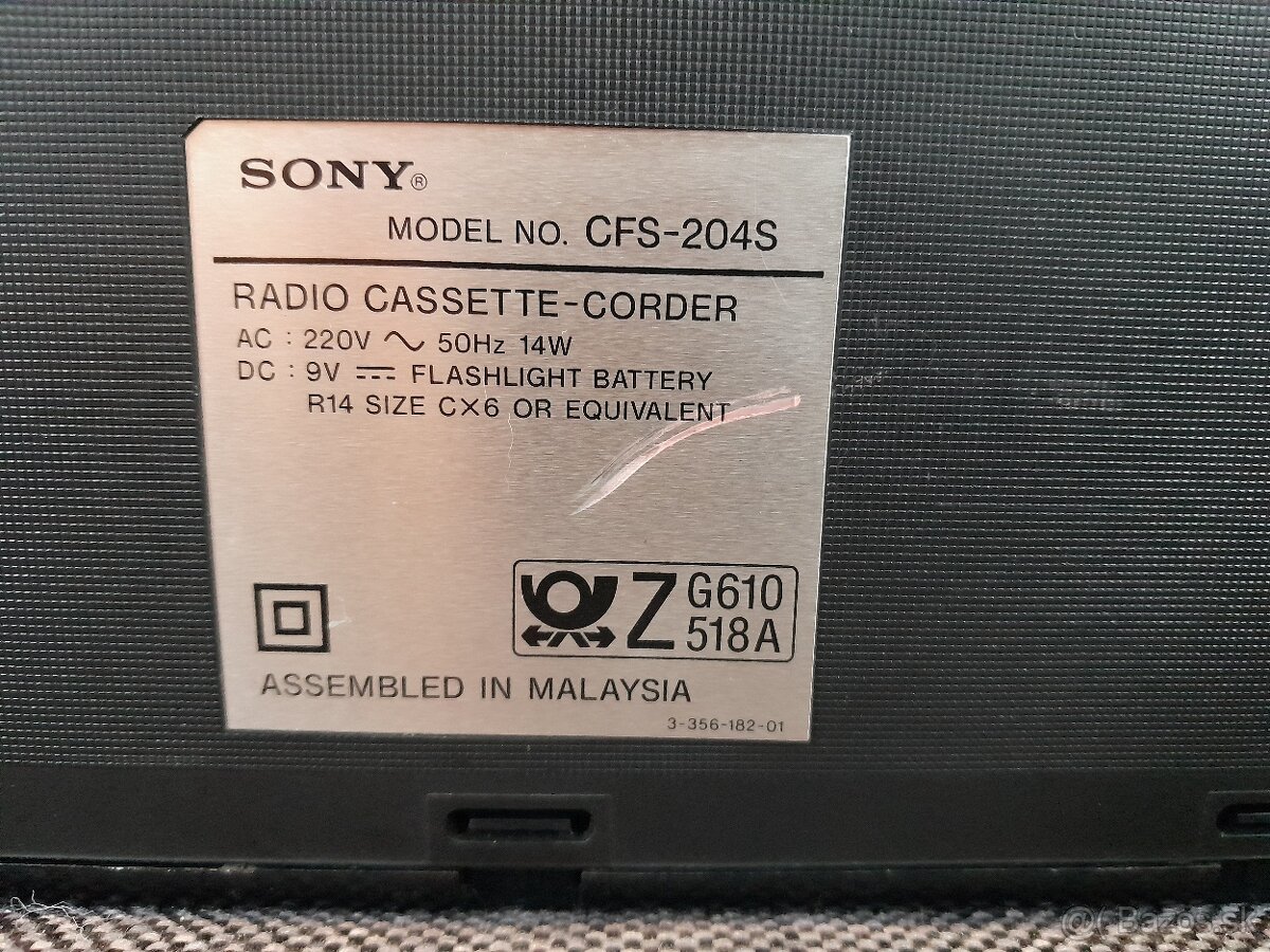 Vintage Sony rádiomagnetofón - 8