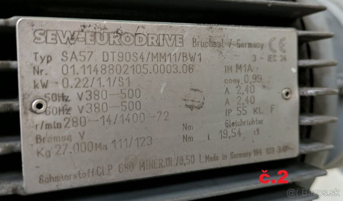 Elektromotory s prevodovkou SEW 3x - 8