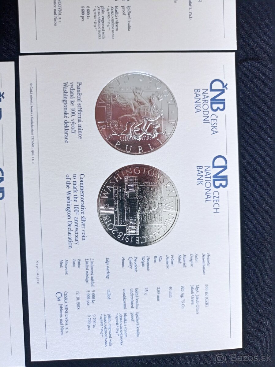 Strieborné mince 500 Korún Československo PROOF - 8