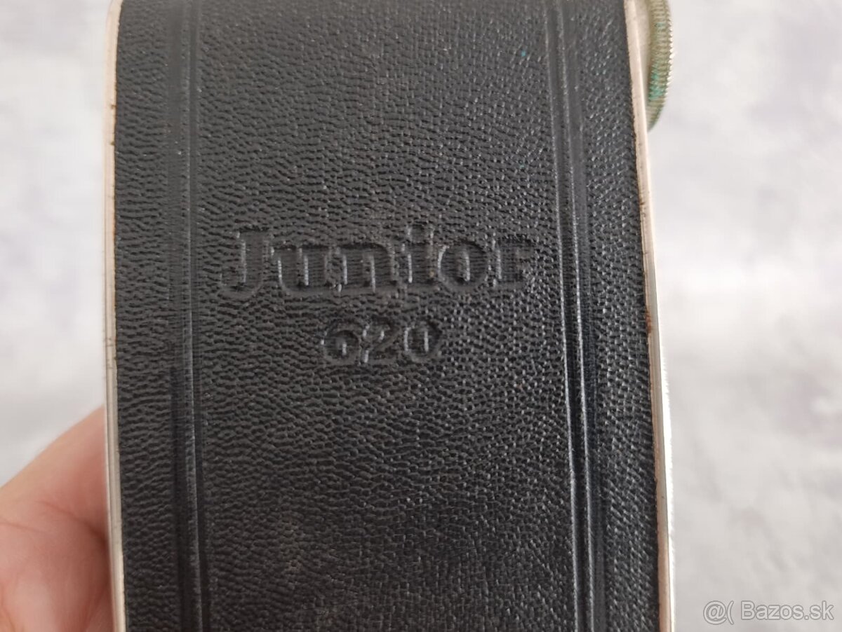 Starý měchový fotoaparat KODAK JUNIOR 620 + pouzdro - 8