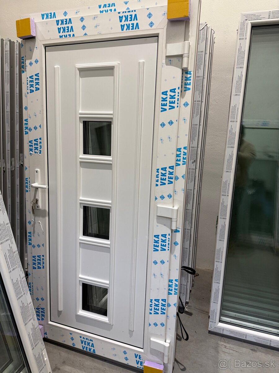 Plastové vchodové dvere,zlatý dub/biela,špičková kvalita - 8