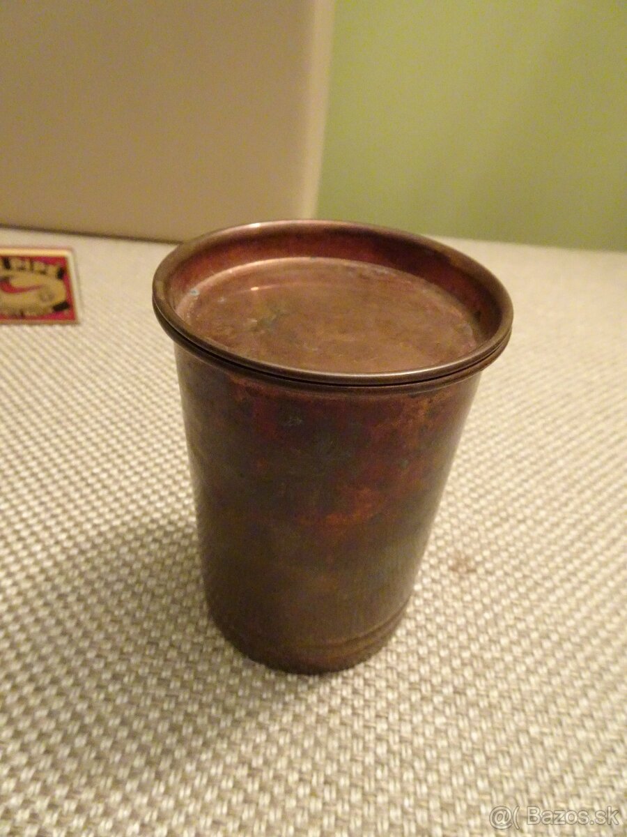 Predám starožitný MEDENÝ POHÁR s patinou - 8