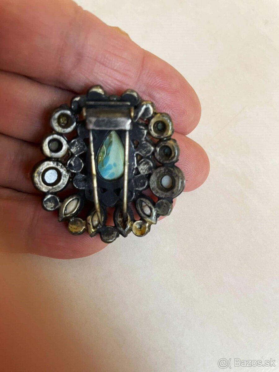 Starožitná vintage brošňa - 8
