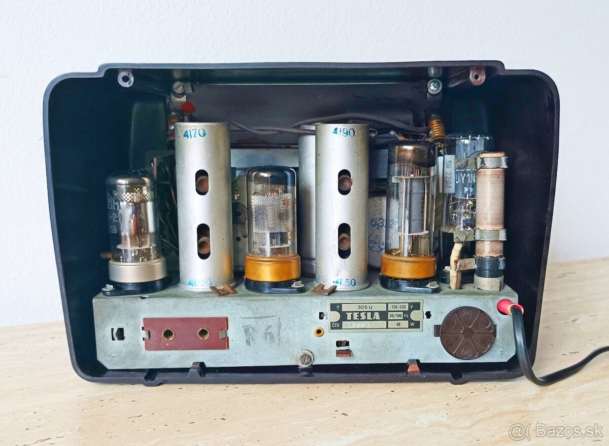 Krásné starožitné rádio Tesla Talisman 305U, top stav - 8