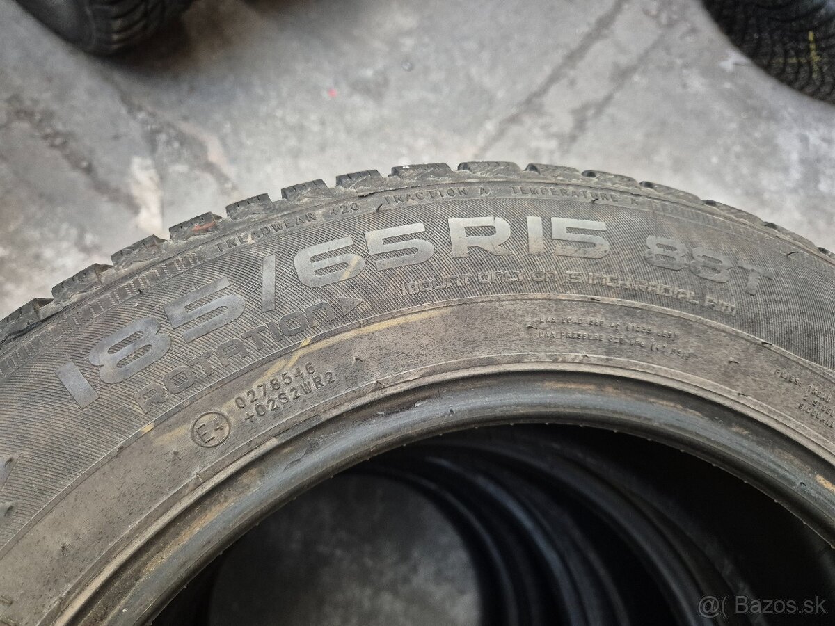185/65 r15 zimné 4 ks NOKIAN dezén 7-5,3 mm - 8