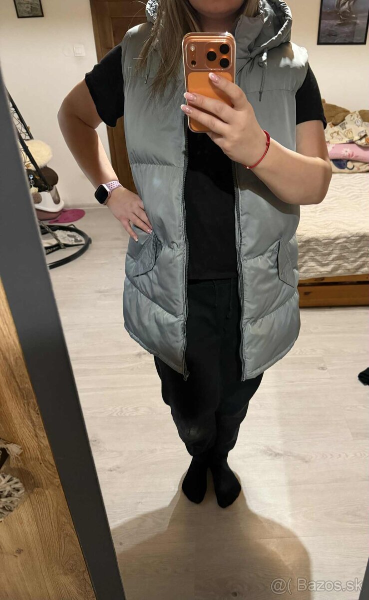 brave soul siva damska zimna predlzena vesta - 8