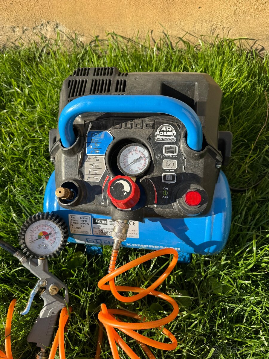 KOMPRESOR GÜDE AIRPOWER 6L - AKO NOVÝ - 8