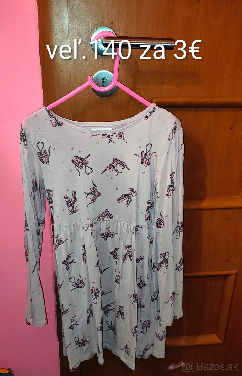 Šaty s dlhým rukávom veľ.140 - 8