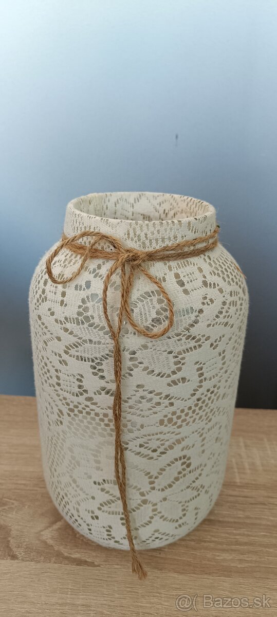 Handmade BOHO svietniky veľké : svadobná výzdoba - 8