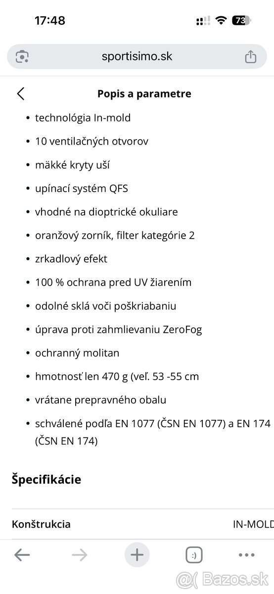 Lyžiarska prilba 53-55cm - 8