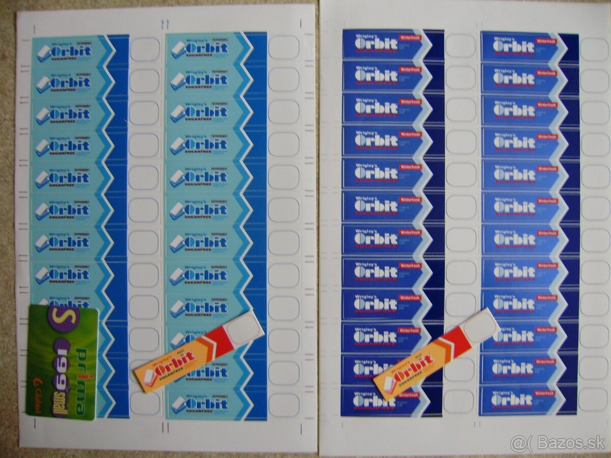 Predám, nálepky, žuvačky Wrigleys Orbit. - 8