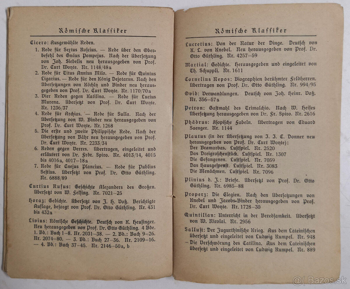 Tibulls Elegien. Reclams Universal-Bibliothek Nr. 1582 - 8