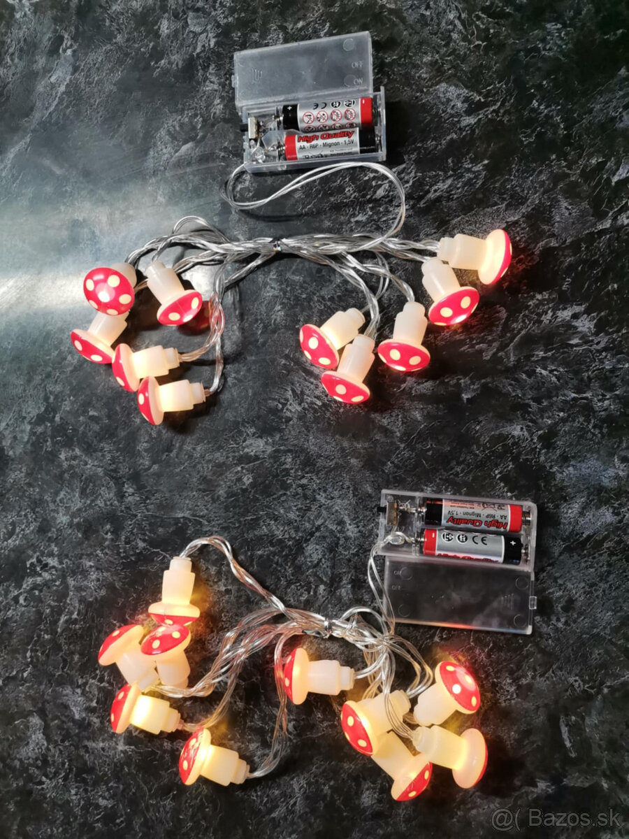 Muchotrávky ozdoby a svetla,Vianoce - 8