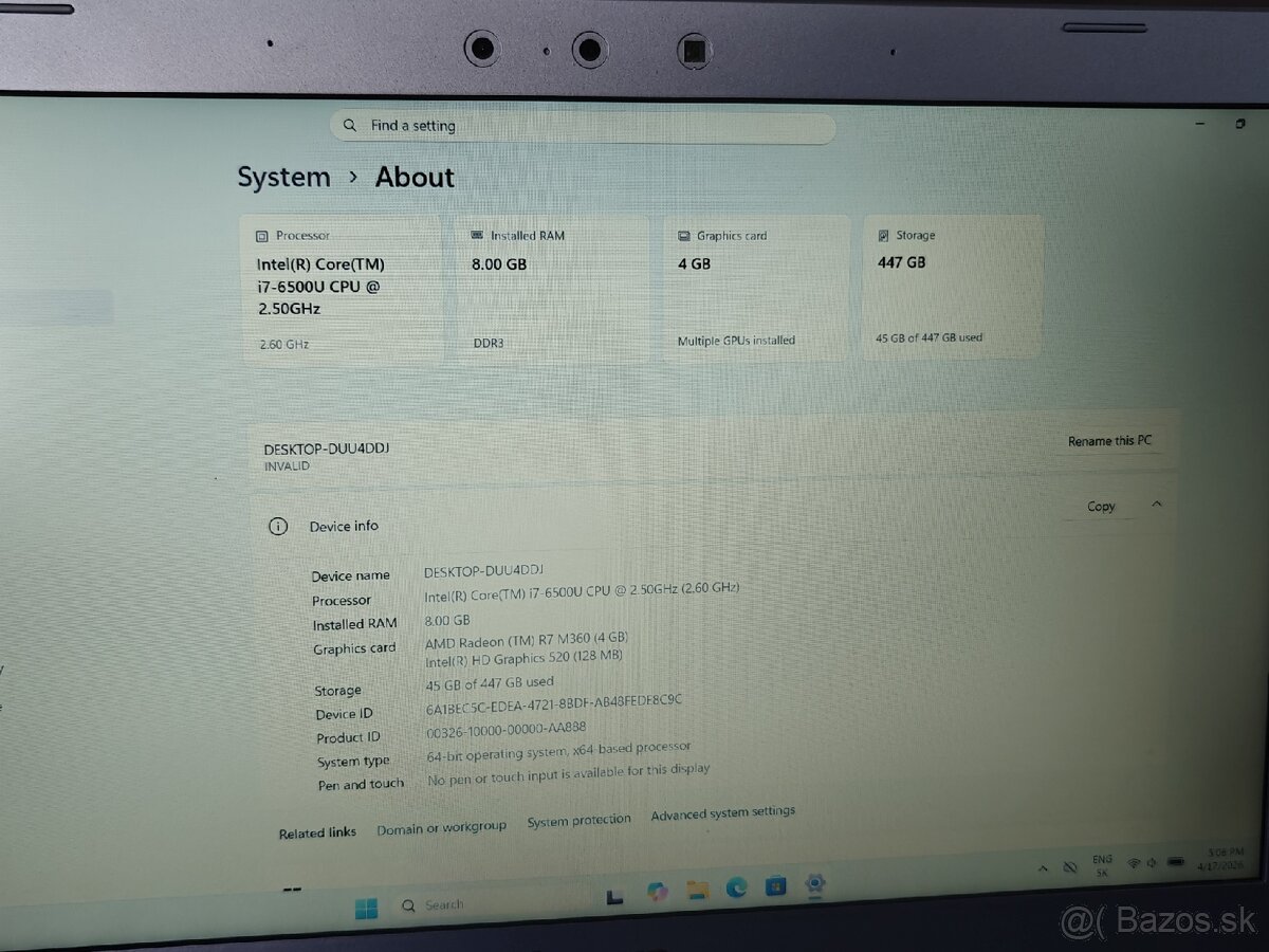 Lenovo IdeaPad 700-15isk • Intel core i7 / Radeon r7 / 512Gb - 8