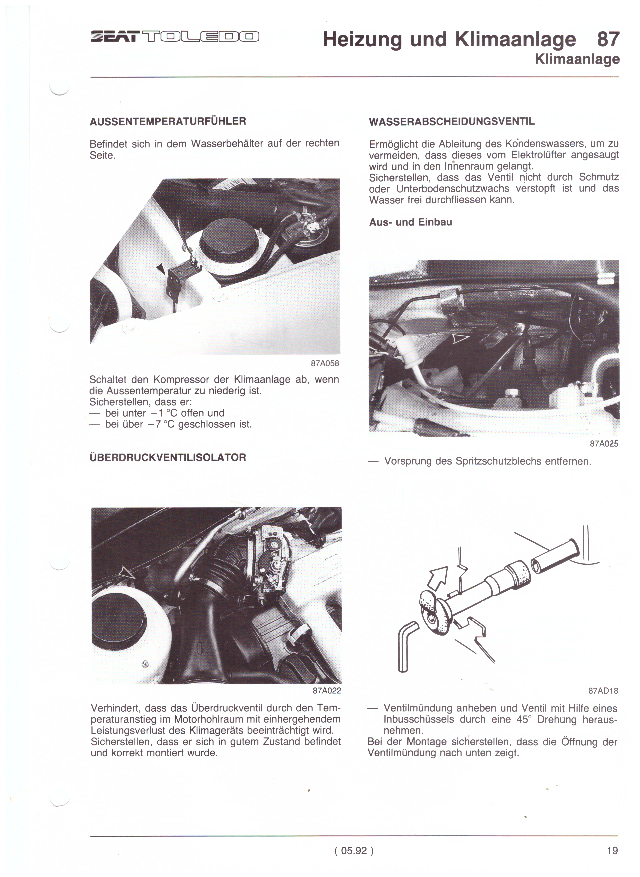dielenská príručka SEAT TOLEDO 1991 -, 3. zväzok - 8