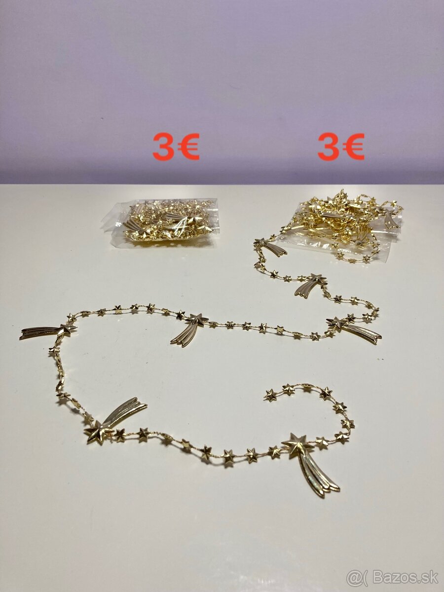 Vianočné ozdoby - zlaté - 8