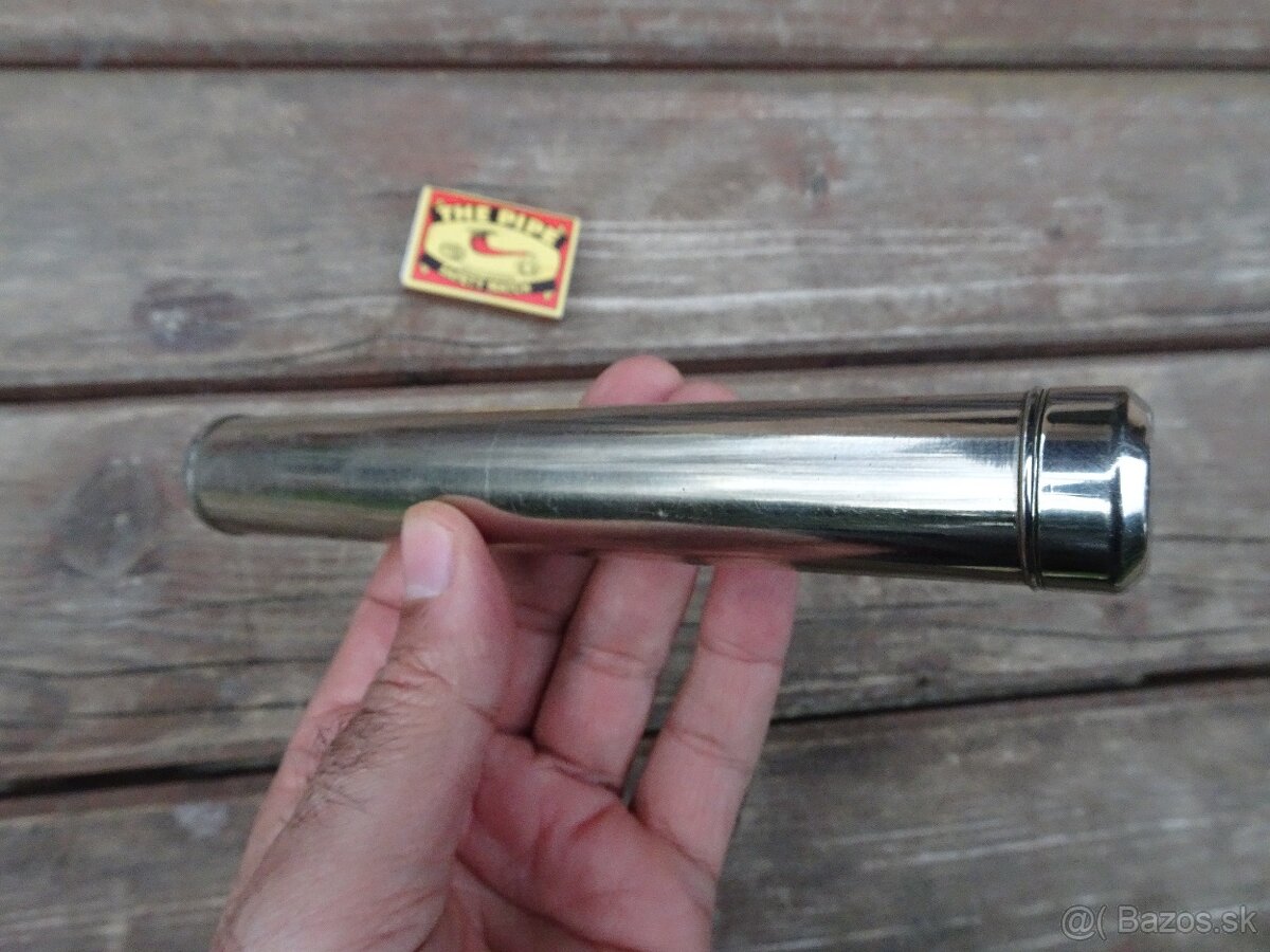 Predám mosadznú starožitnú uzatvárateľnú trubicu - 8