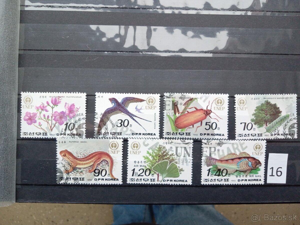 Poštové známky č.442 - VTÁCI, RYBY, MOTÝLE - 8